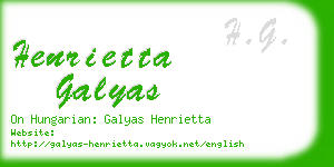 henrietta galyas business card